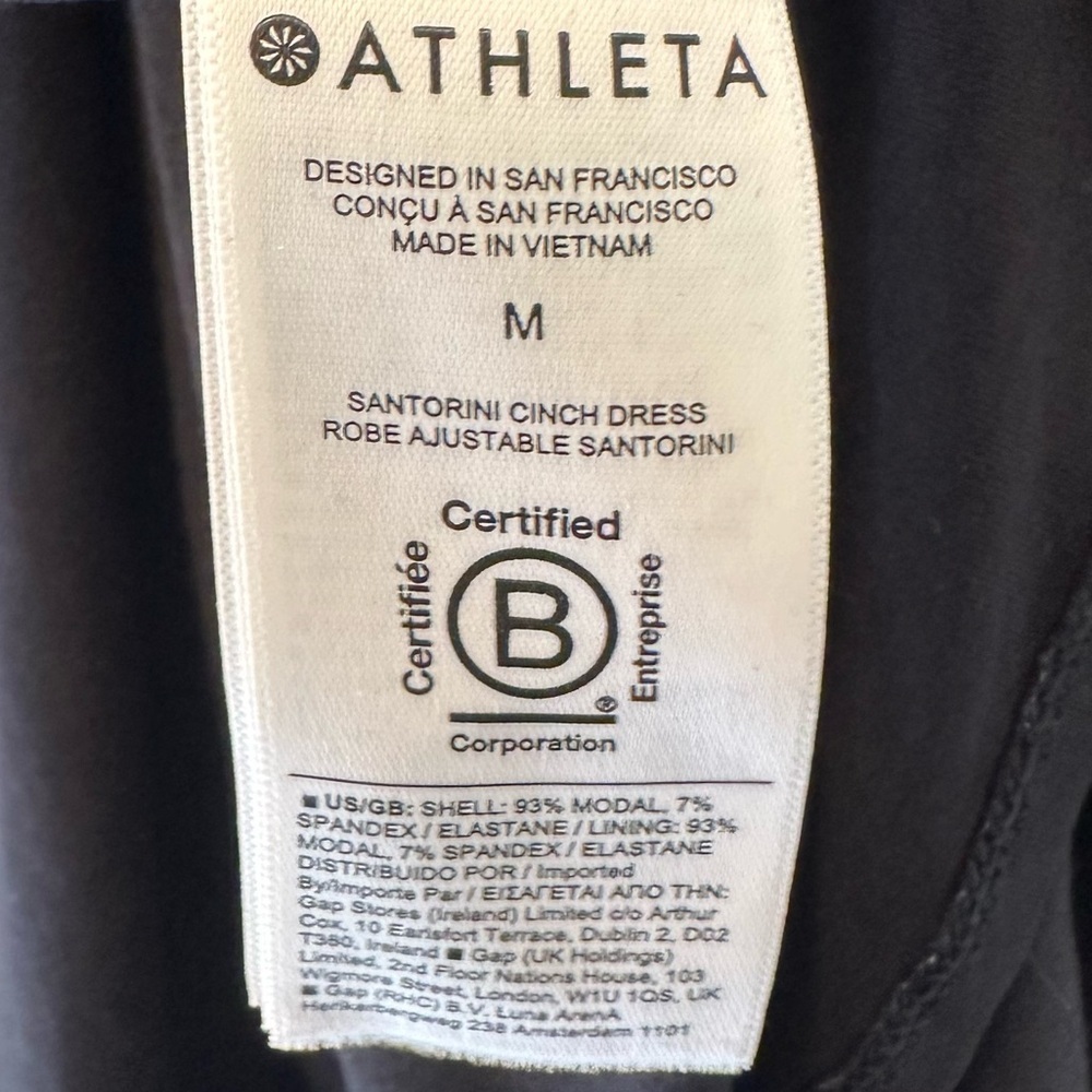 Athleta Santorini Cinch Dress in Black size Medium - Picture 14 of 14
